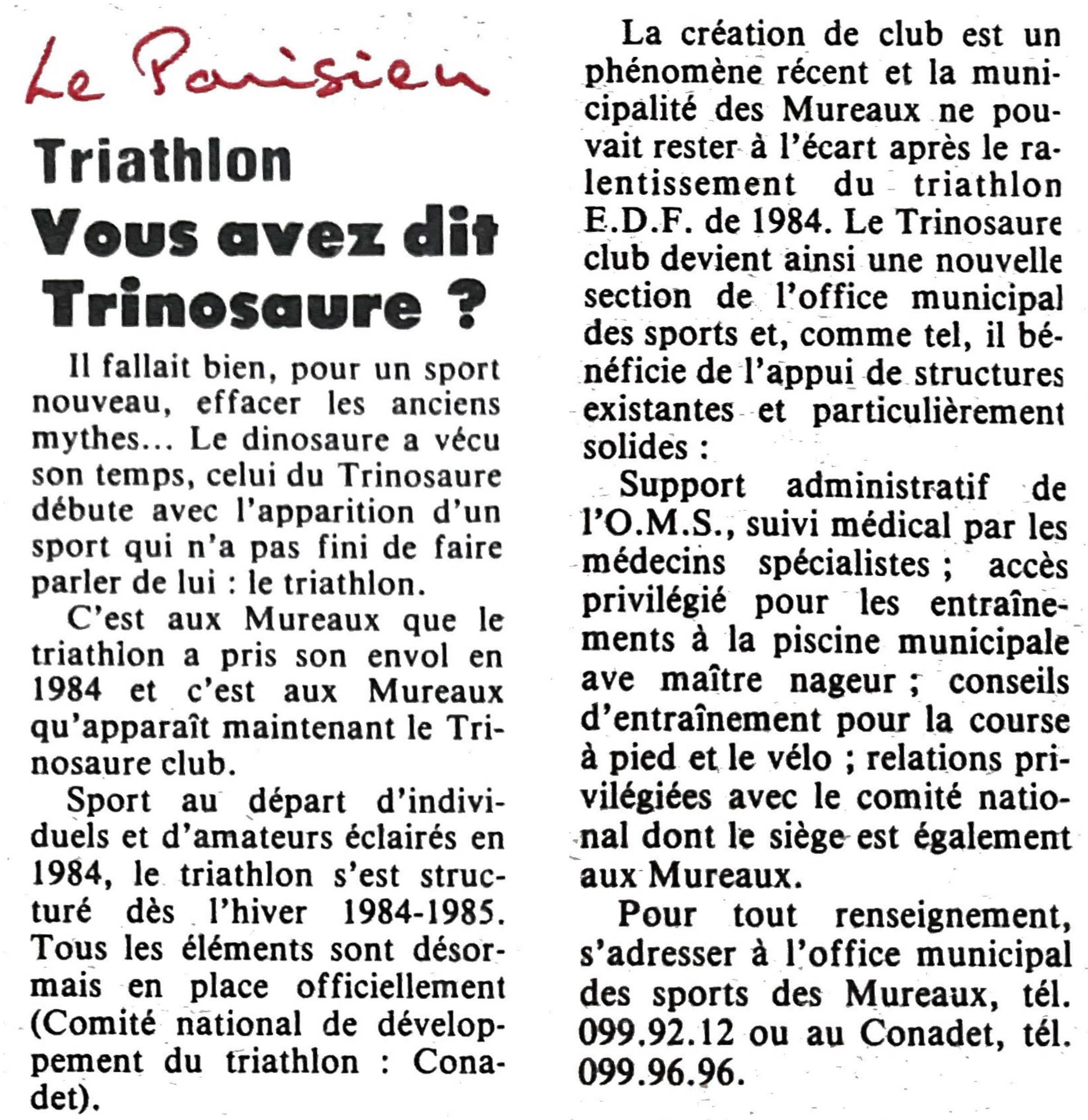 Trinosaure Club Triathlon Les Mureaux